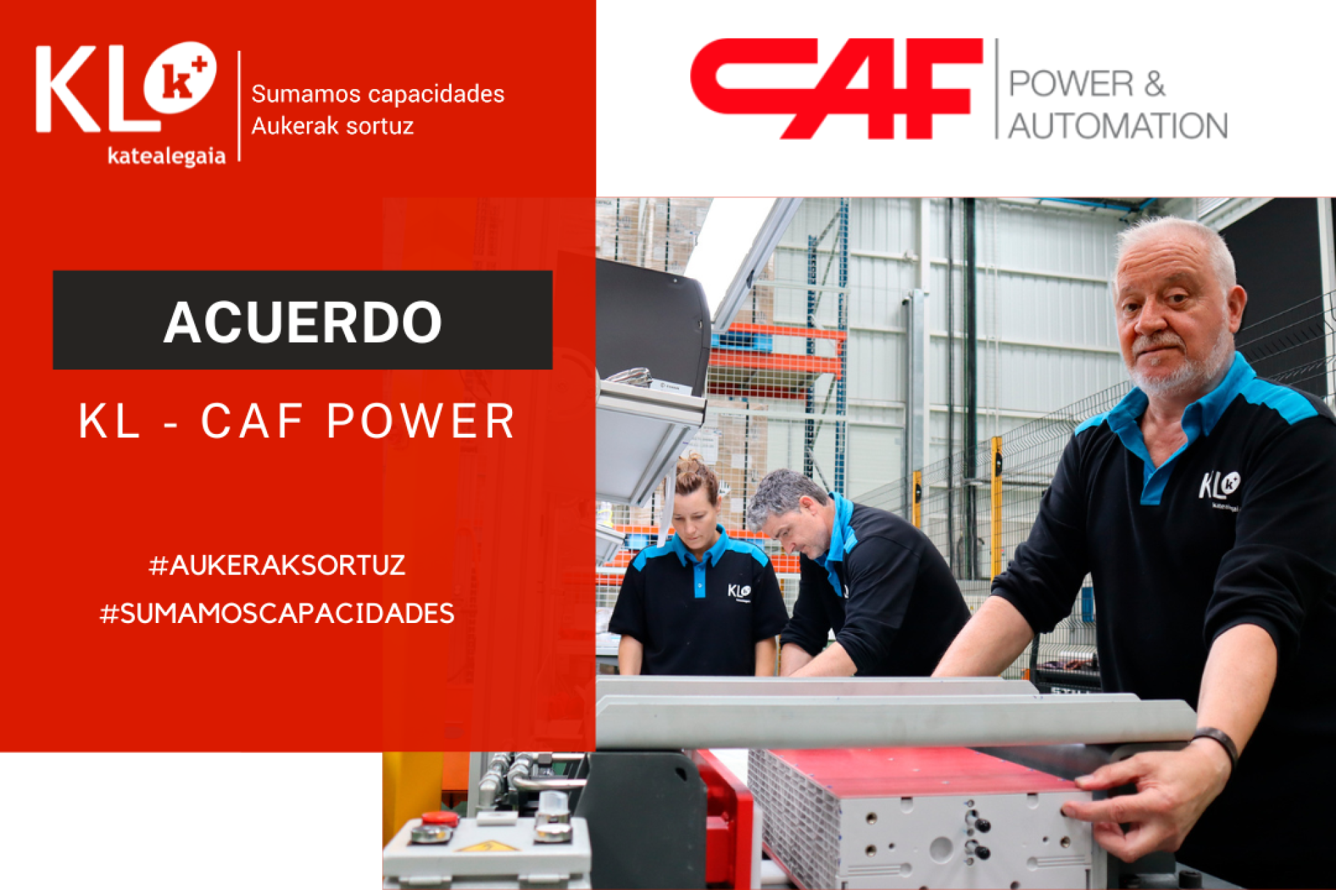 BATERIA-MODULUAK MUNTATZEKO HITZARMENA ITXI DUTE CAF POWER ETA KLk