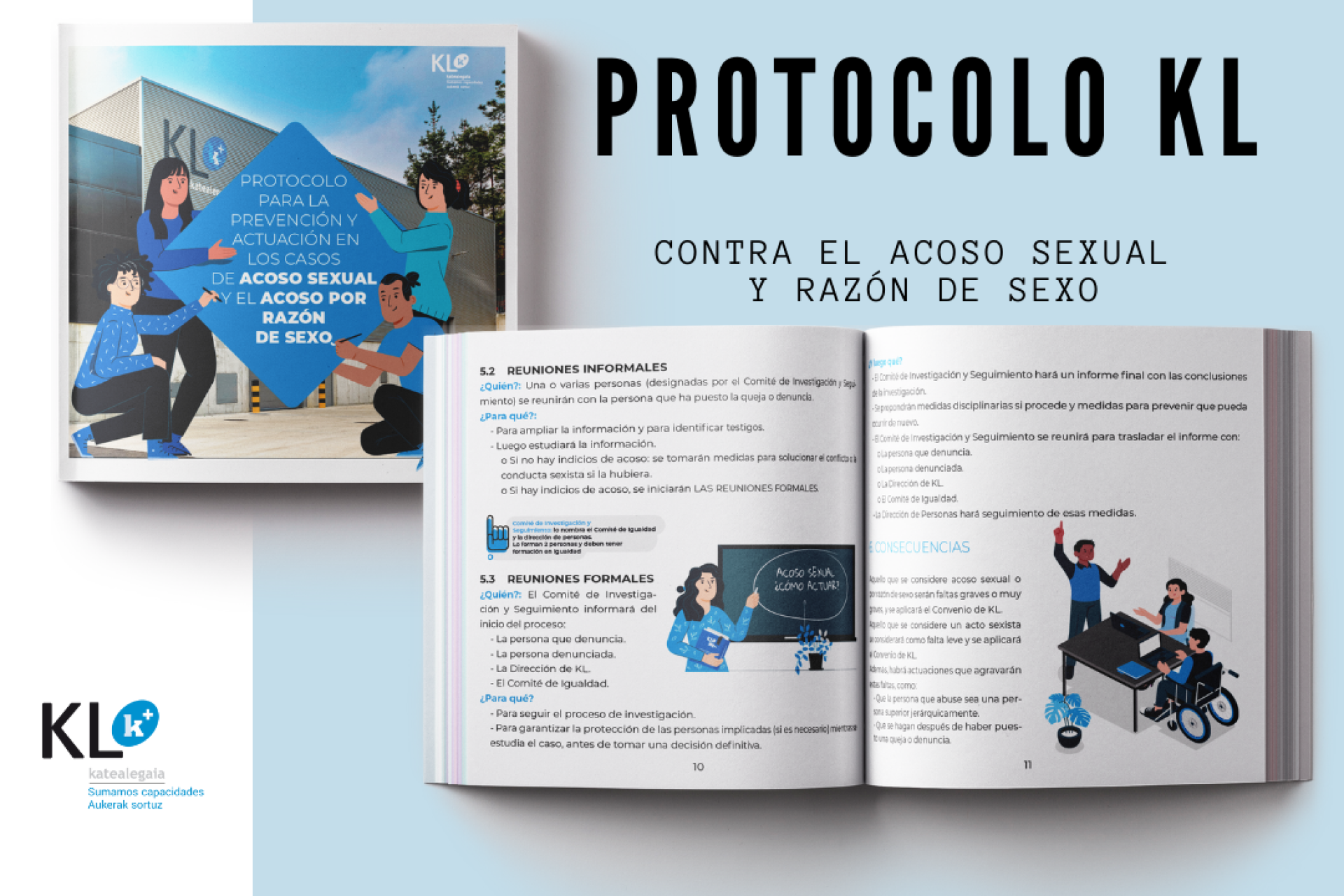 KL katealegaia edita su Protocolo para la prevención y actuación en casos de acoso sexual o por razón de sexo